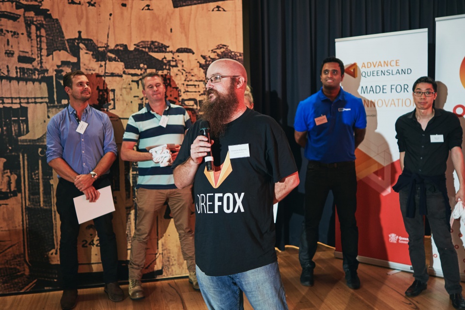 OreFox and Quantum Geology CEO + Co-Founder Warwick Anderson at Unearthed Accelerator Demo Day 2018